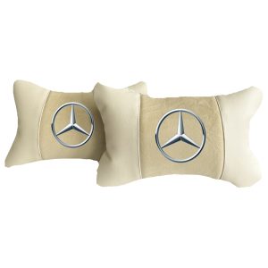 Beige cuscini per auto di lusso in Alcantara e pelle – Mercedes