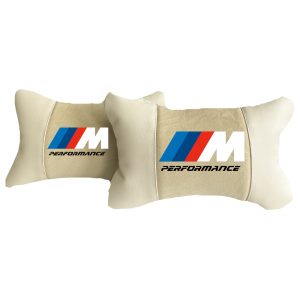 Beige cuscini per auto di lusso in Alcantara e pelle – M Performance