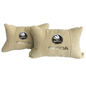 Beige cuscini per auto di lusso in Alcantara – Skoda