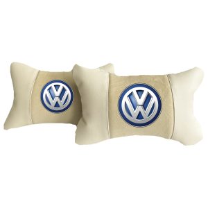 Beige cuscini per auto di lusso in Alcantara e pelle – VW