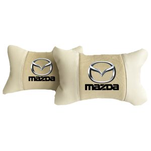 Beige cuscini per auto di lusso in Alcantara e pelle – Mazda