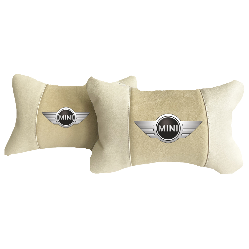 Lunda Cuscino Cervicale Auto In Pelle Pregiata: Poggiatesta Ergonomico Per Mercedes Classe S (Beige, 25x17 Cm)