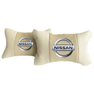 Beige cuscini per auto di lusso in Alcantara e pelle – Nissan