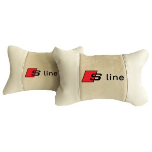 Beige cuscini per auto di lusso in Alcantara e pelle – S line