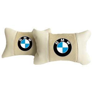 Beige cuscini per auto di lusso in Alcantara e pelle – BMW