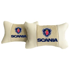 Beige cuscini per auto di lusso in Alcantara e pelle – Scania